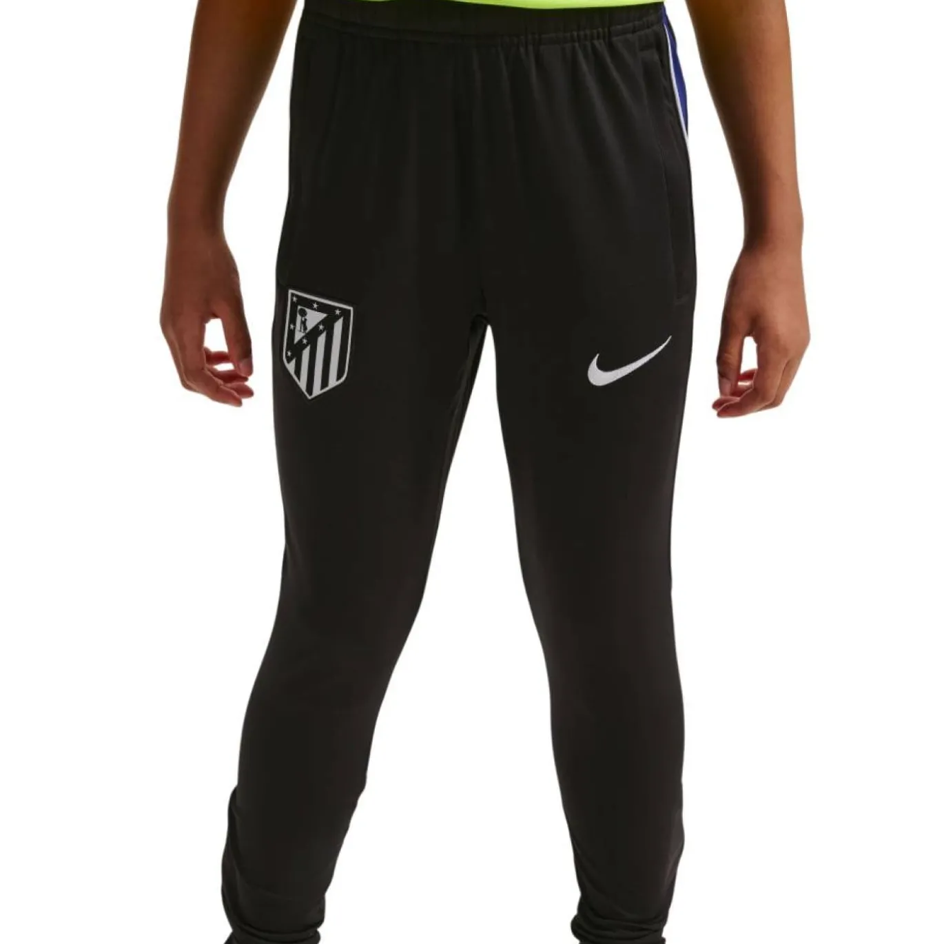 Nike Atletico Madrid Strike Trainingspak 1/4-Zip 2026-2027 Kids Neongroen Zwart Donkerblauw Wit