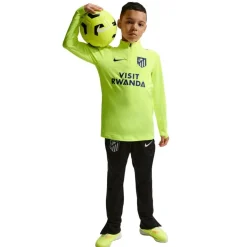 Nike Atletico Madrid Strike Trainingspak 1/4-Zip 2026-2027 Kids Neongroen Zwart Donkerblauw Wit