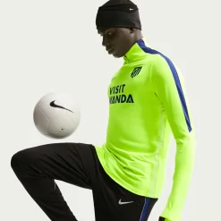 Nike Atletico Madrid Strike Trainingstrui 1/4-Zip 2026-2027 Neongroen Donkerblauw