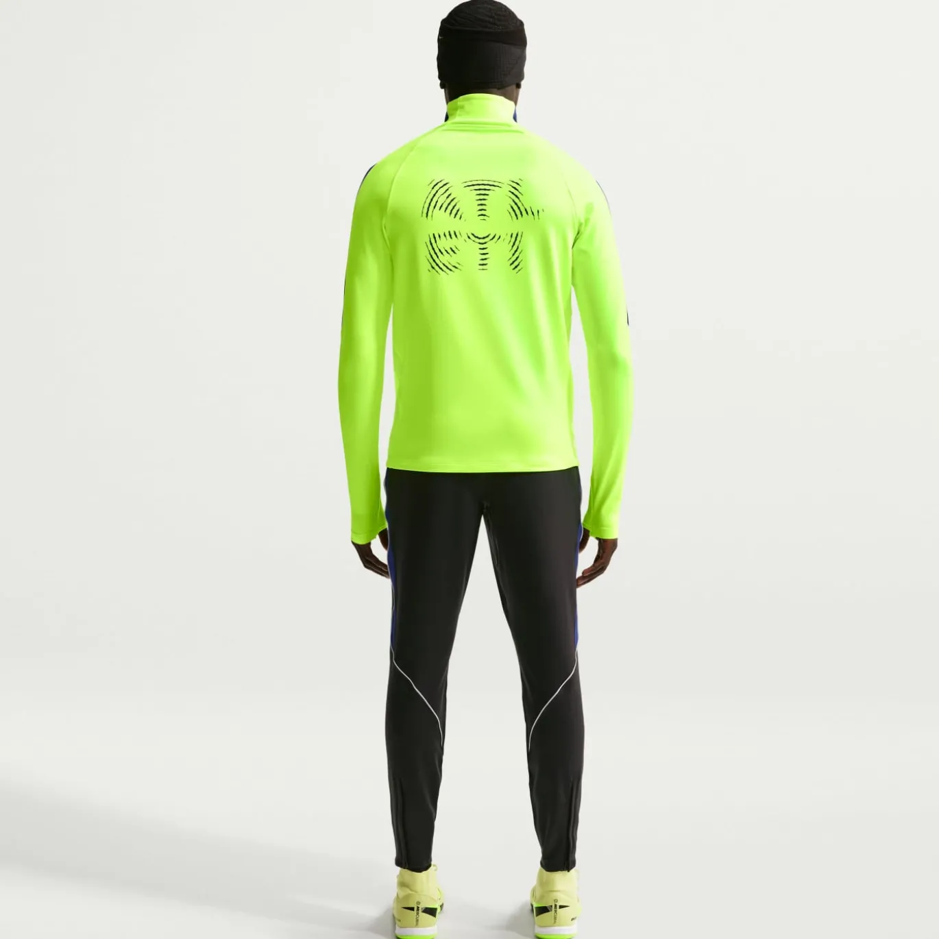 Nike Atletico Madrid Strike Trainingstrui 1/4-Zip 2026-2027 Neongroen Donkerblauw