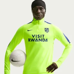 Nike Atletico Madrid Strike Trainingstrui 1/4-Zip 2026-2027 Neongroen Donkerblauw