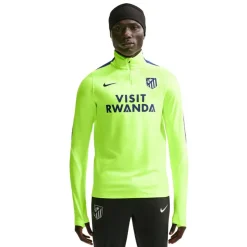 Nike Atletico Madrid Strike Trainingstrui 1/4-Zip 2026-2027 Neongroen Donkerblauw