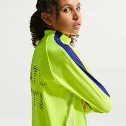 Nike Atletico Madrid Strike Trainingstrui 1/4-Zip 2026-2027 Kids Neongroen Donkerblauw