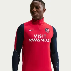 Nike Atletico Madrid Strike Trainingstrui 1/4-Zip 2026-2027 Rood Donkerblauw Wit