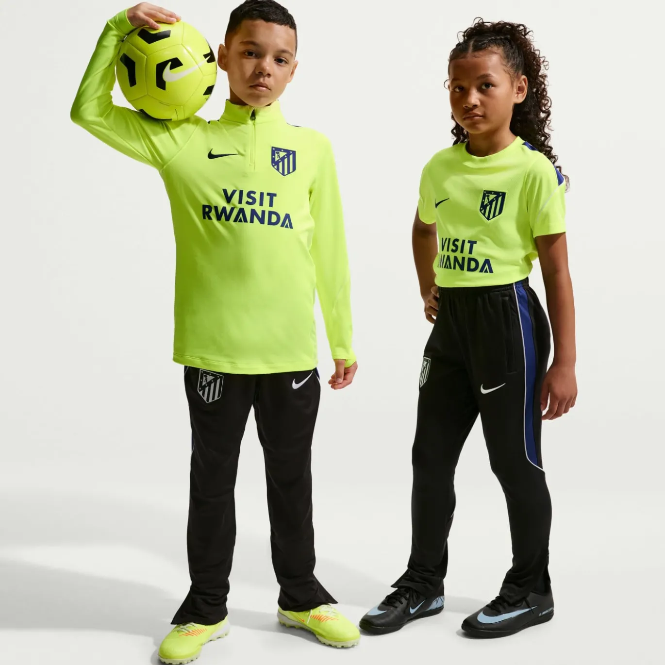 Nike Atletico Madrid Strike Trainingsbroek 2026-2027 Kids Zwart Wit