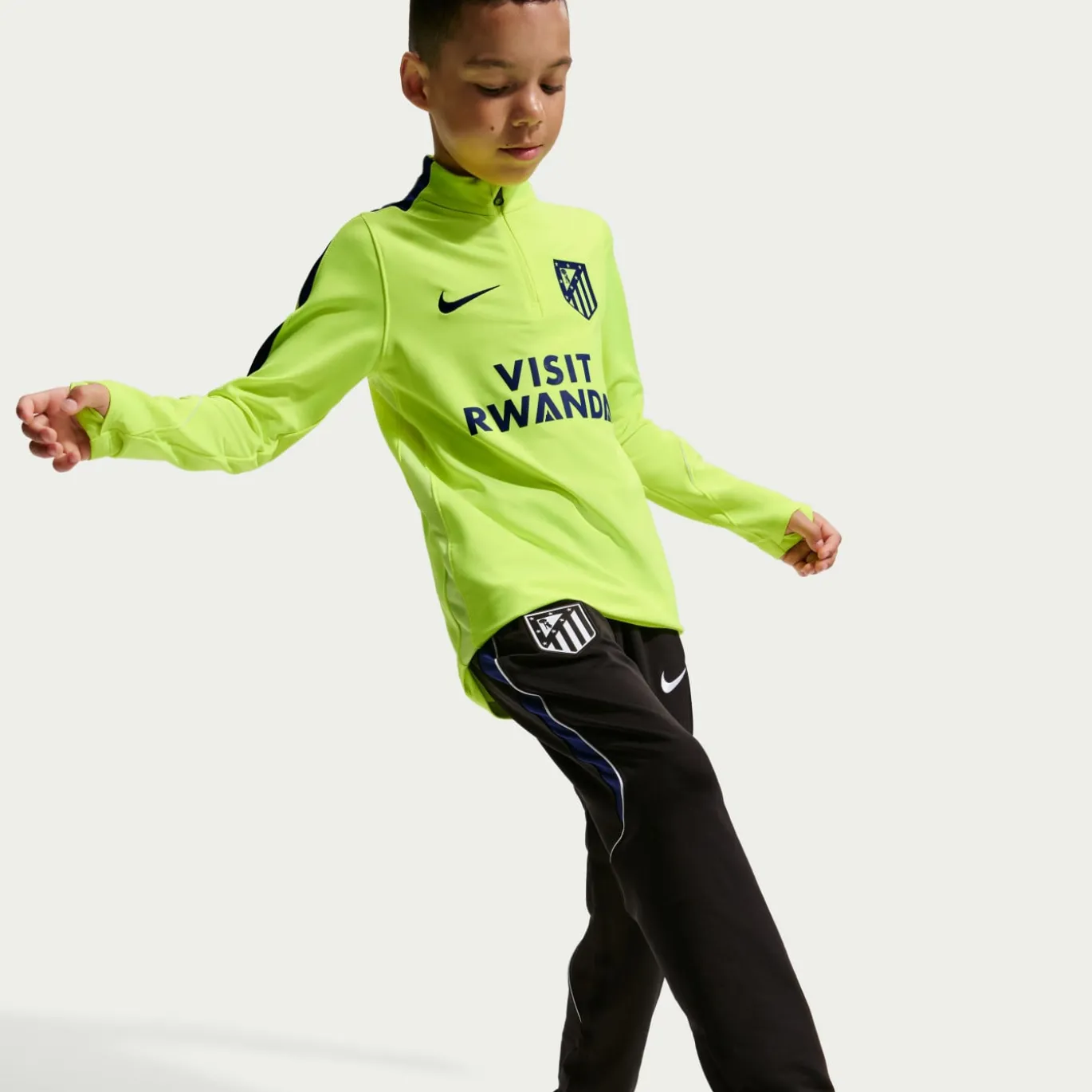 Nike Atletico Madrid Strike Trainingsbroek 2026-2027 Kids Zwart Wit