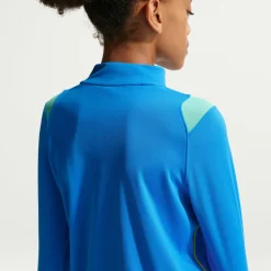 Nike Brazilië Academy Pro Trainingstrui 1/4-Zip 2026-2028 Kids Blauw Geel Mintgroen