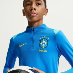 Nike Brazilië Academy Pro Trainingspak 1/4-Zip 2026-2028 Kids Blauw Groen Geel