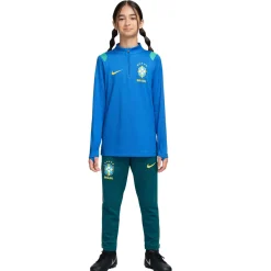 Nike Brazilië Academy Pro Trainingspak 1/4-Zip 2026-2028 Kids Blauw Groen Geel