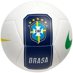 Nike Brazilië Pitch Voetbal Maat 5 2026-2028 Wit Donkerblauw Geel Groen