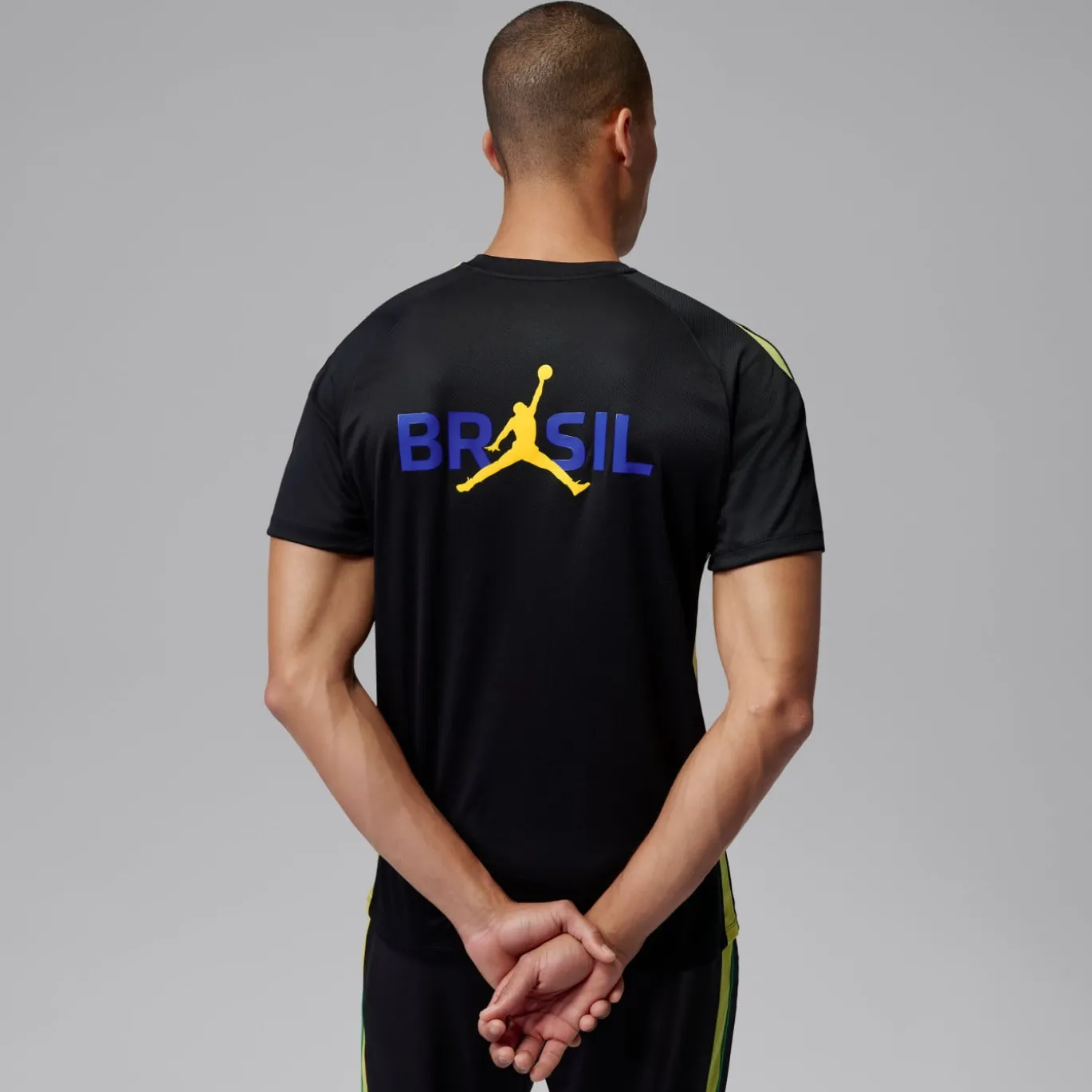 Nike Brazilië x Jordan Strike Trainingsshirt 2026-2028 Zwart Geel Groen Blauw
