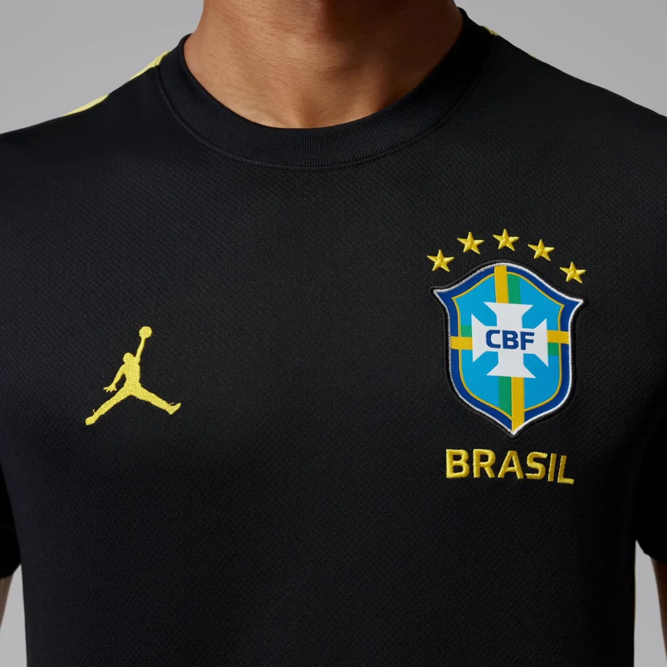 Nike Brazilië x Jordan Strike Trainingsshirt 2026-2028 Zwart Geel Groen Blauw