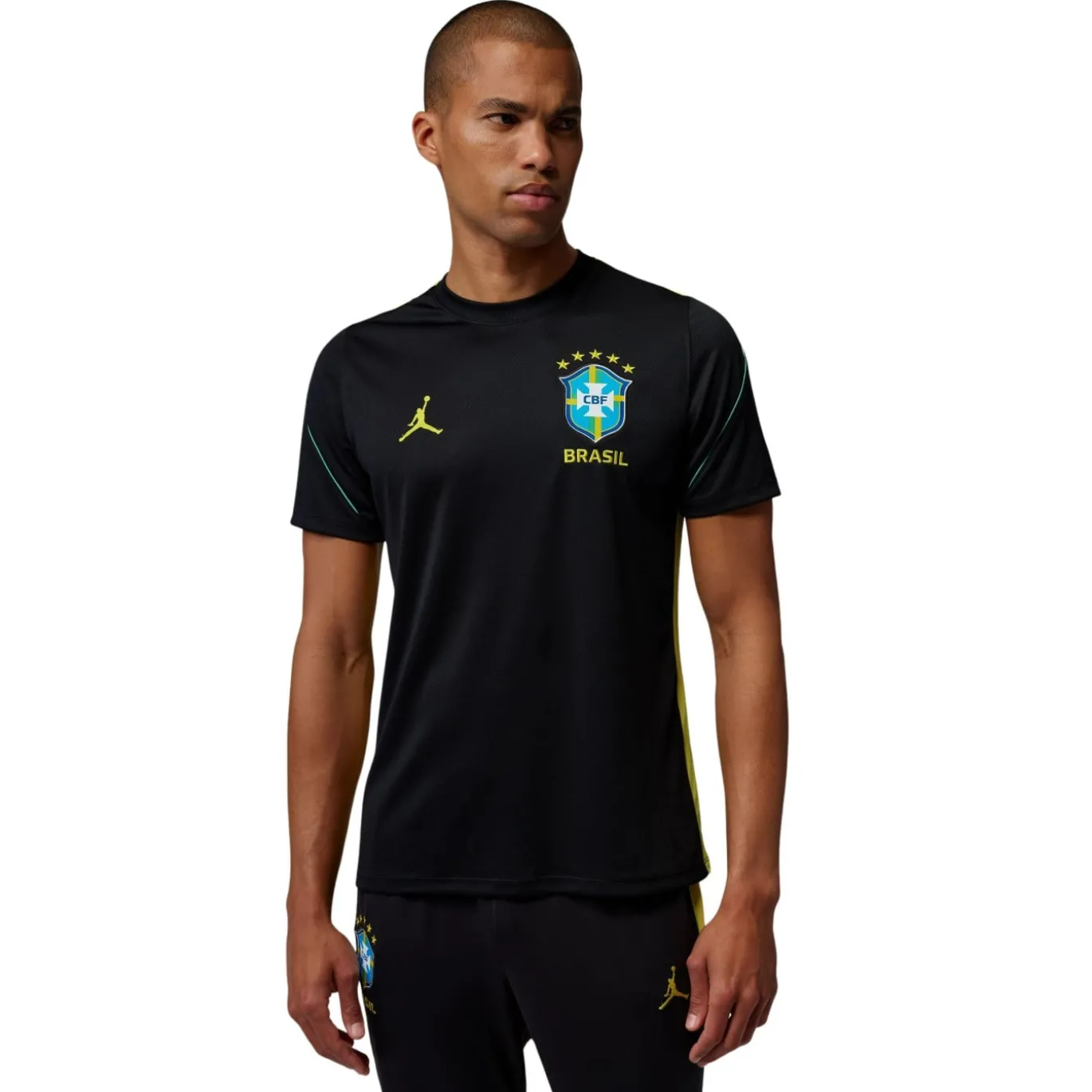 Nike Brazilië x Jordan Strike Trainingsshirt 2026-2028 Zwart Geel Groen Blauw