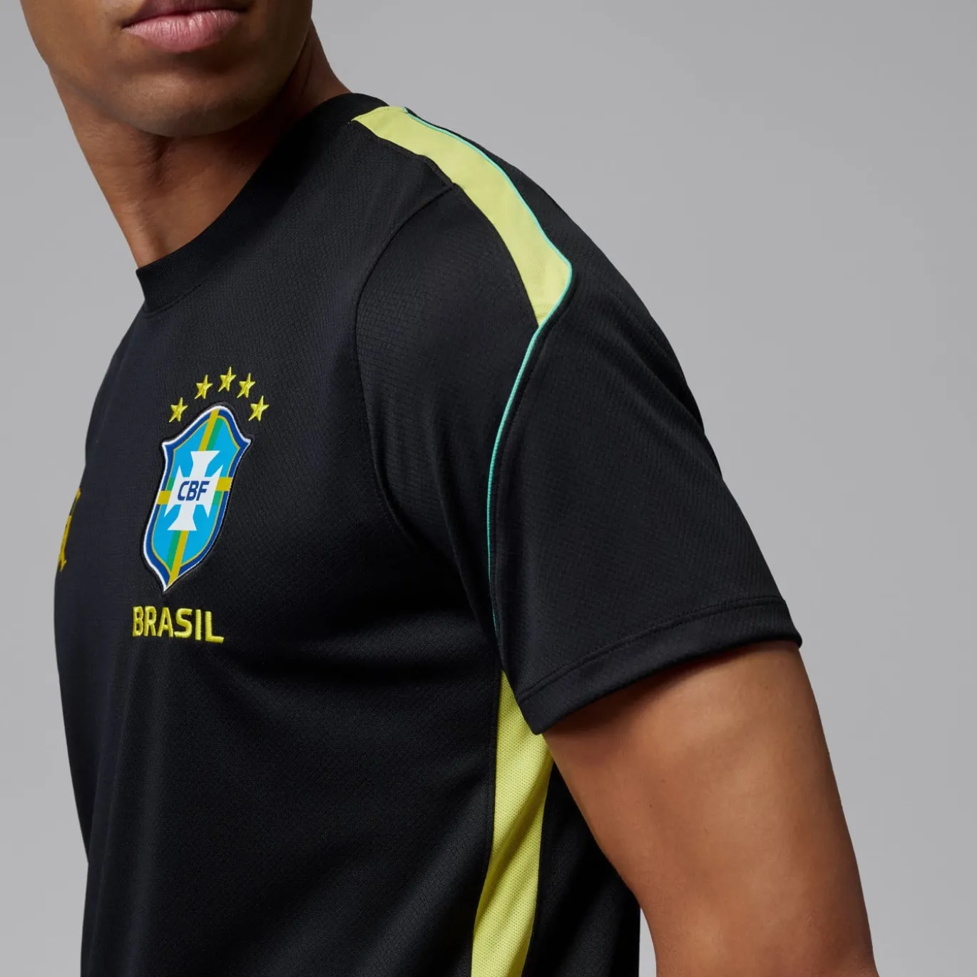 Nike Brazilië x Jordan Strike Trainingsshirt 2026-2028 Zwart Geel Groen Blauw
