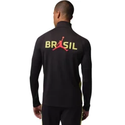 Nike Brazilië x Jordan Strike Trainingspak 1/4-Zip 2026-2028 Zwart Geel Mintgroen