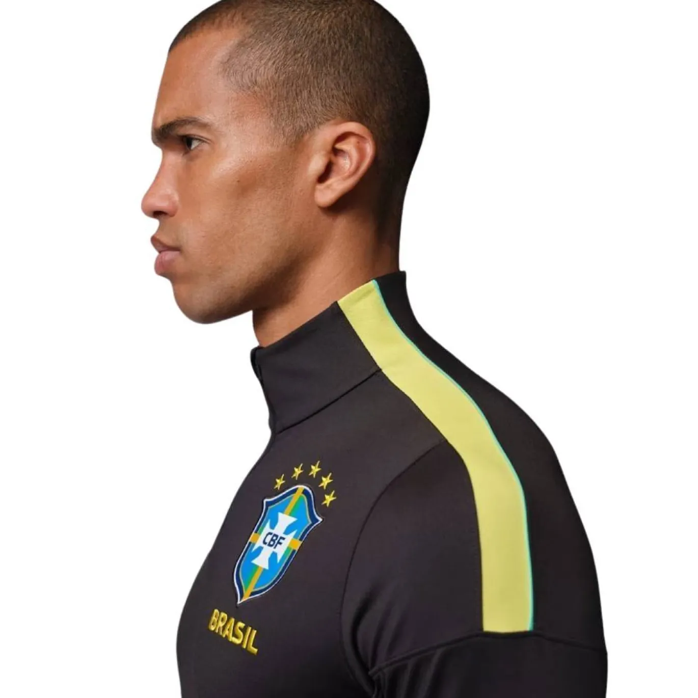 Nike Brazilië x Jordan Strike Trainingspak 1/4-Zip 2026-2028 Zwart Geel Mintgroen