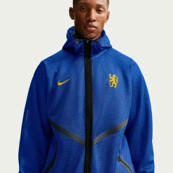 Nike Chelsea Anthem Trainingsjack KMC 2026-2027 Blauw Zwart Goudgeel