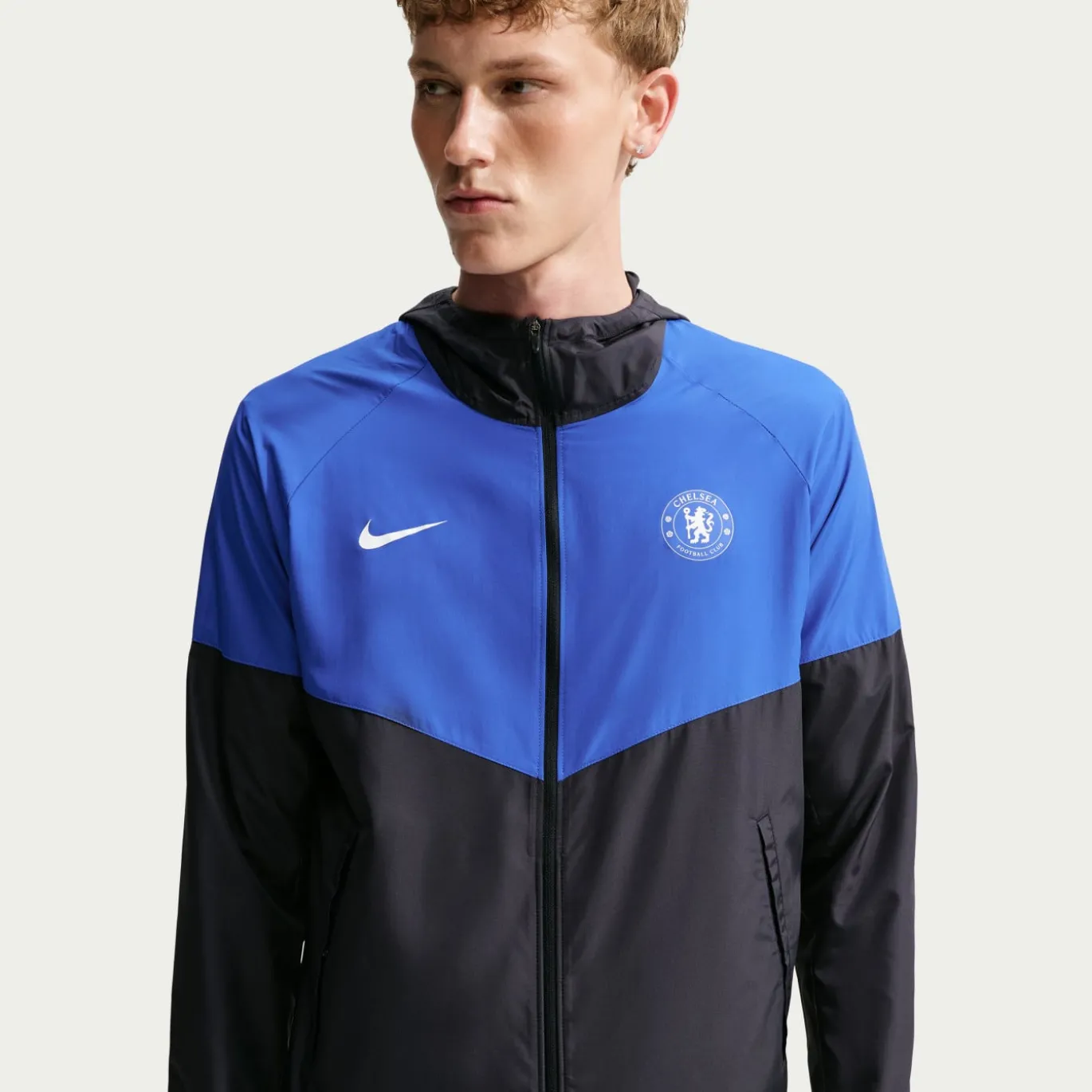 Nike Chelsea City Side Trainingsjack 2026-2027 Donkerblauw Wit