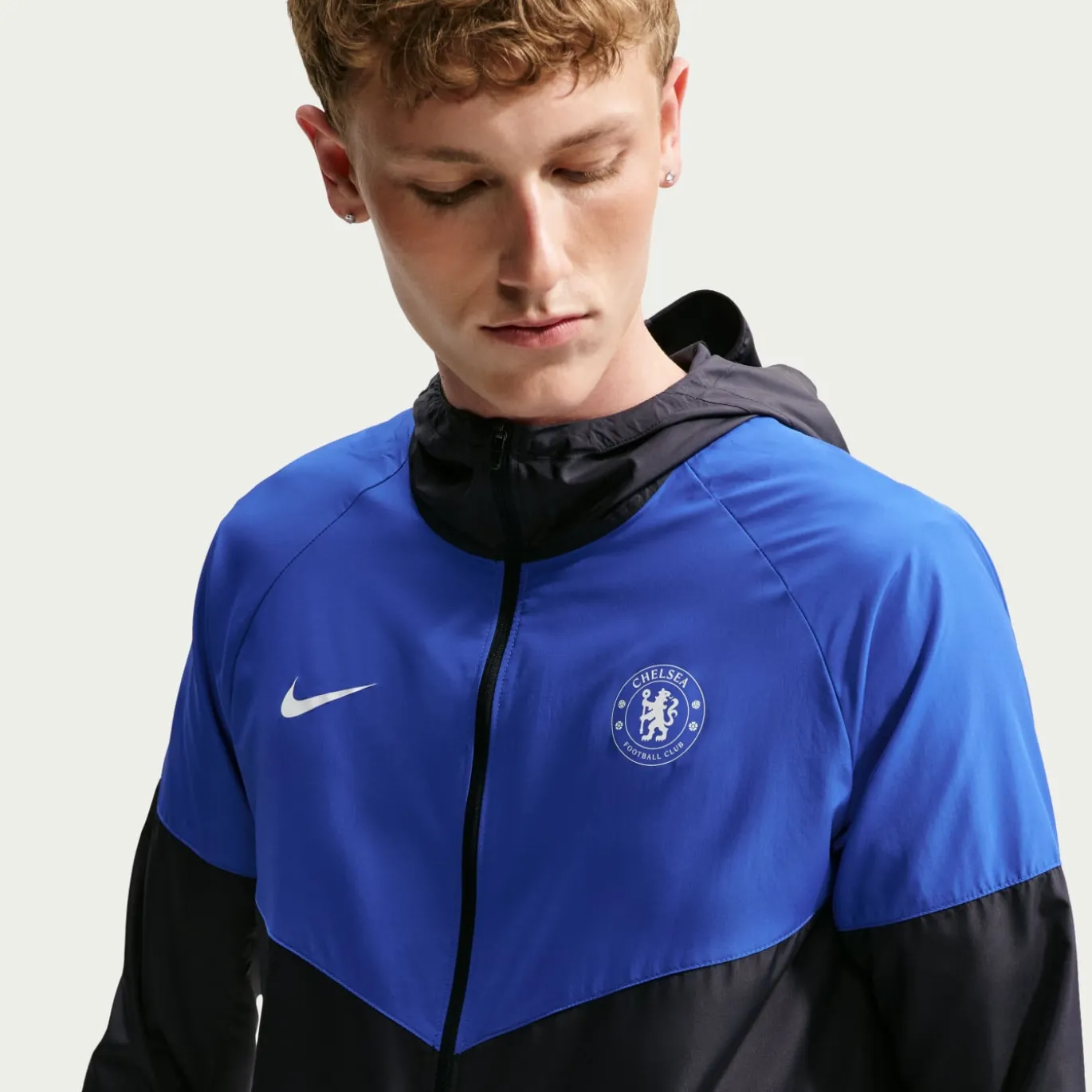 Nike Chelsea City Side Trainingsjack 2026-2027 Donkerblauw Wit