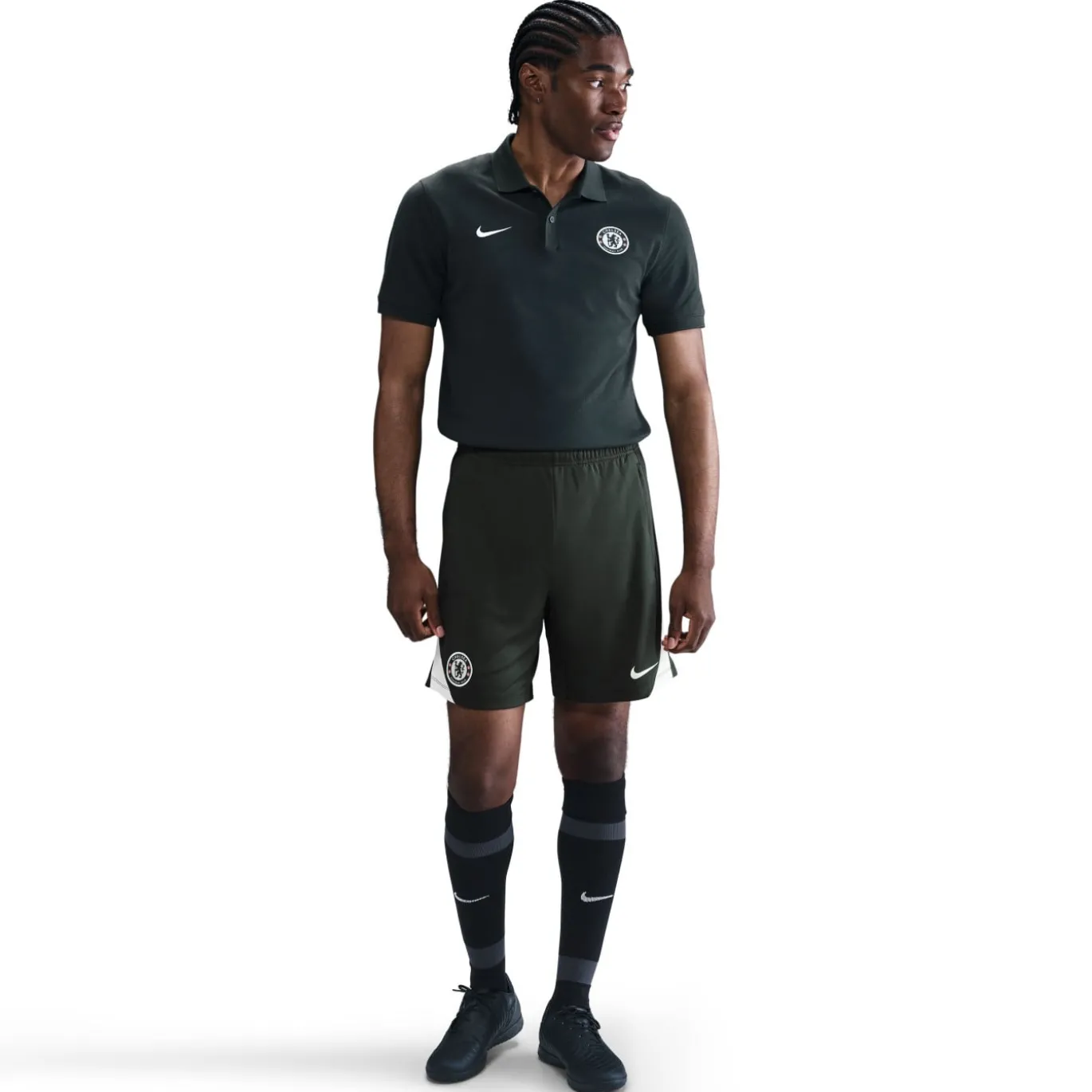 Nike Chelsea Strike Trainingsbroekje 2025-2026 Donkergroen Wit