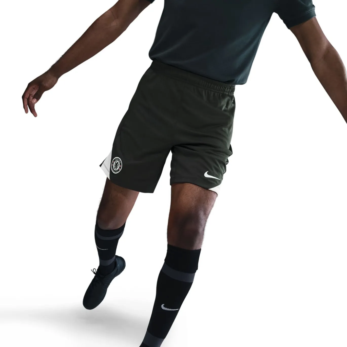 Nike Chelsea Strike Trainingsbroekje 2025-2026 Donkergroen Wit