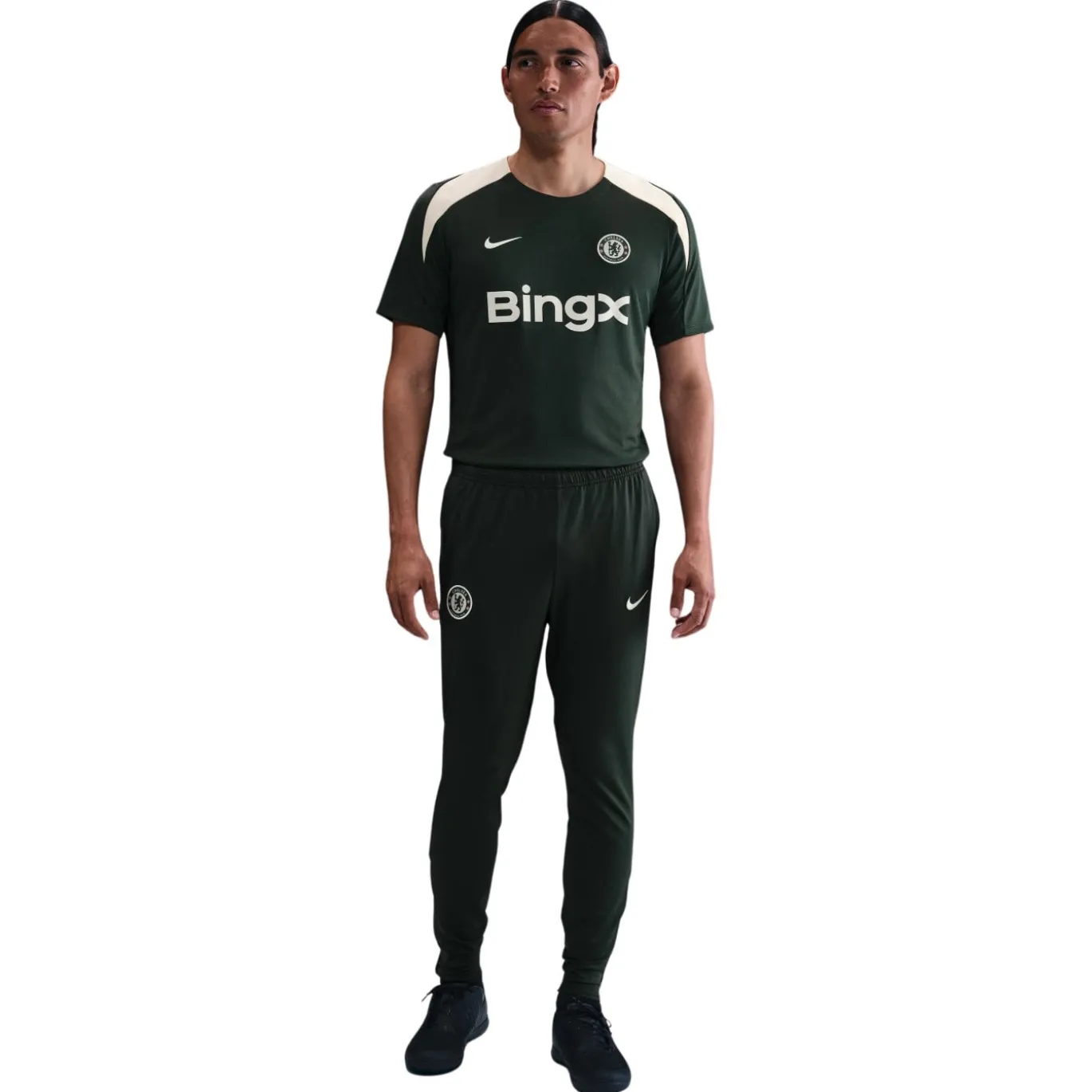 Nike Chelsea Strike Trainingsbroek 2025-2026 Donkergroen Wit
