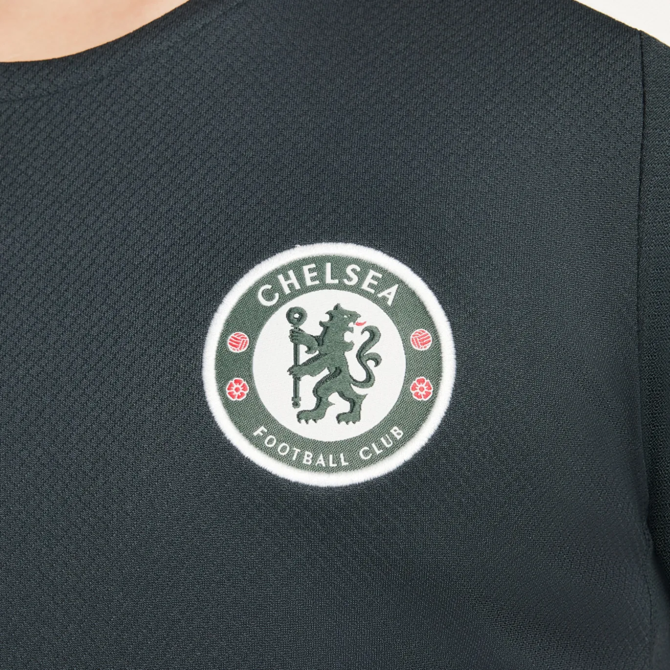Nike Chelsea Strike Trainingsshirt 2025-2026 Kids Donkergroen Wit