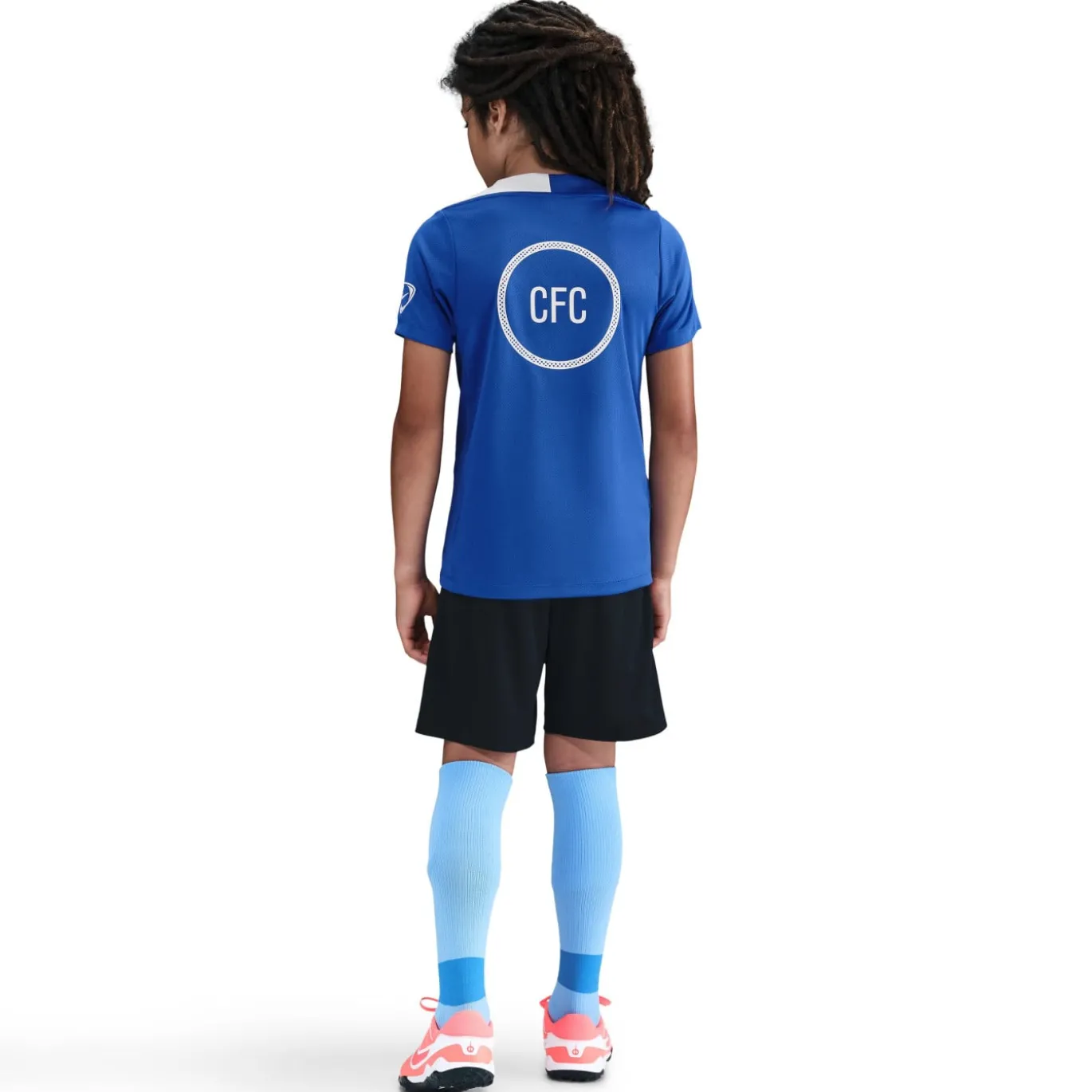 Nike Chelsea Strike Trainingsshirt 2025-2026 Kids Blauw Wit