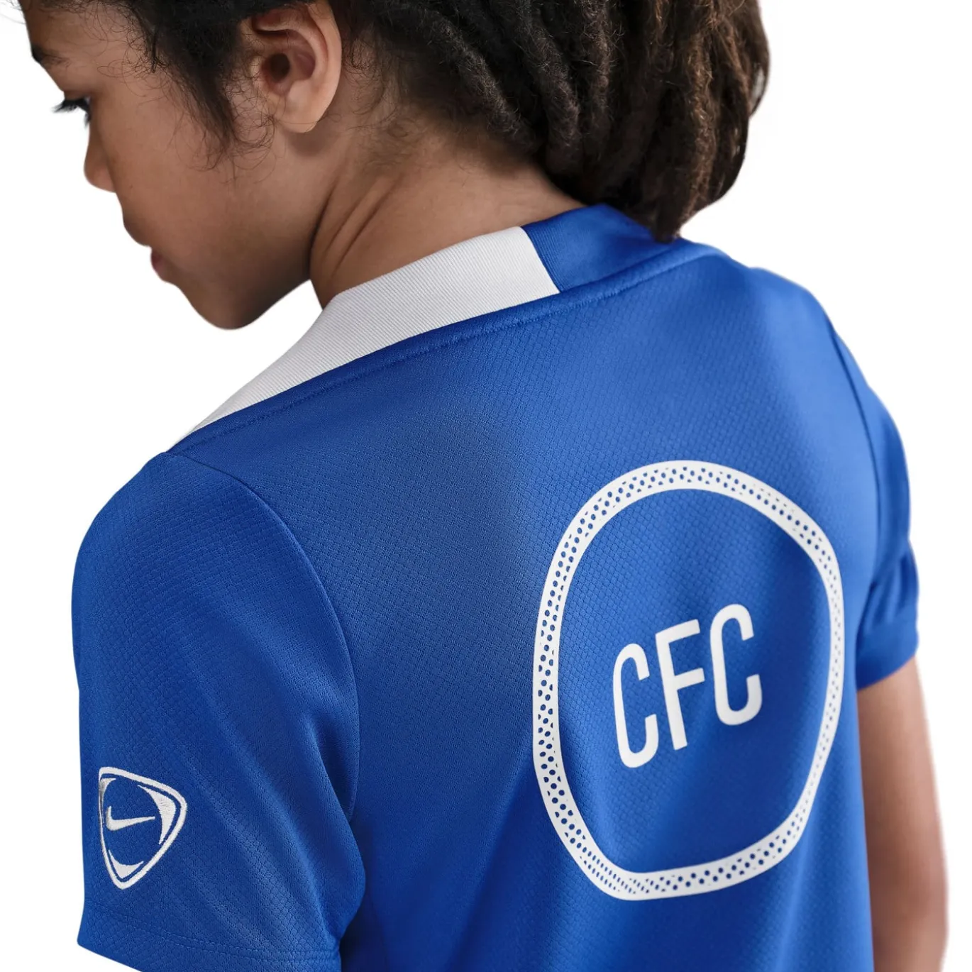 Nike Chelsea Strike Trainingsshirt 2025-2026 Kids Blauw Wit