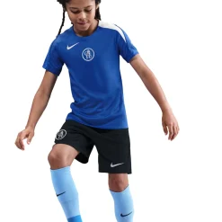Nike Chelsea Strike Trainingsshirt 2025-2026 Kids Blauw Wit