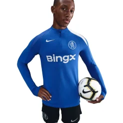 Nike Chelsea Strike Trainingstrui 1/4-Zip 2025-2026 Blauw Wit