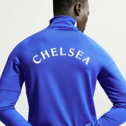 Nike Chelsea Strike Trainingstrui 1/4-Zip 2026-2027 Blauw Goudgeel Wit