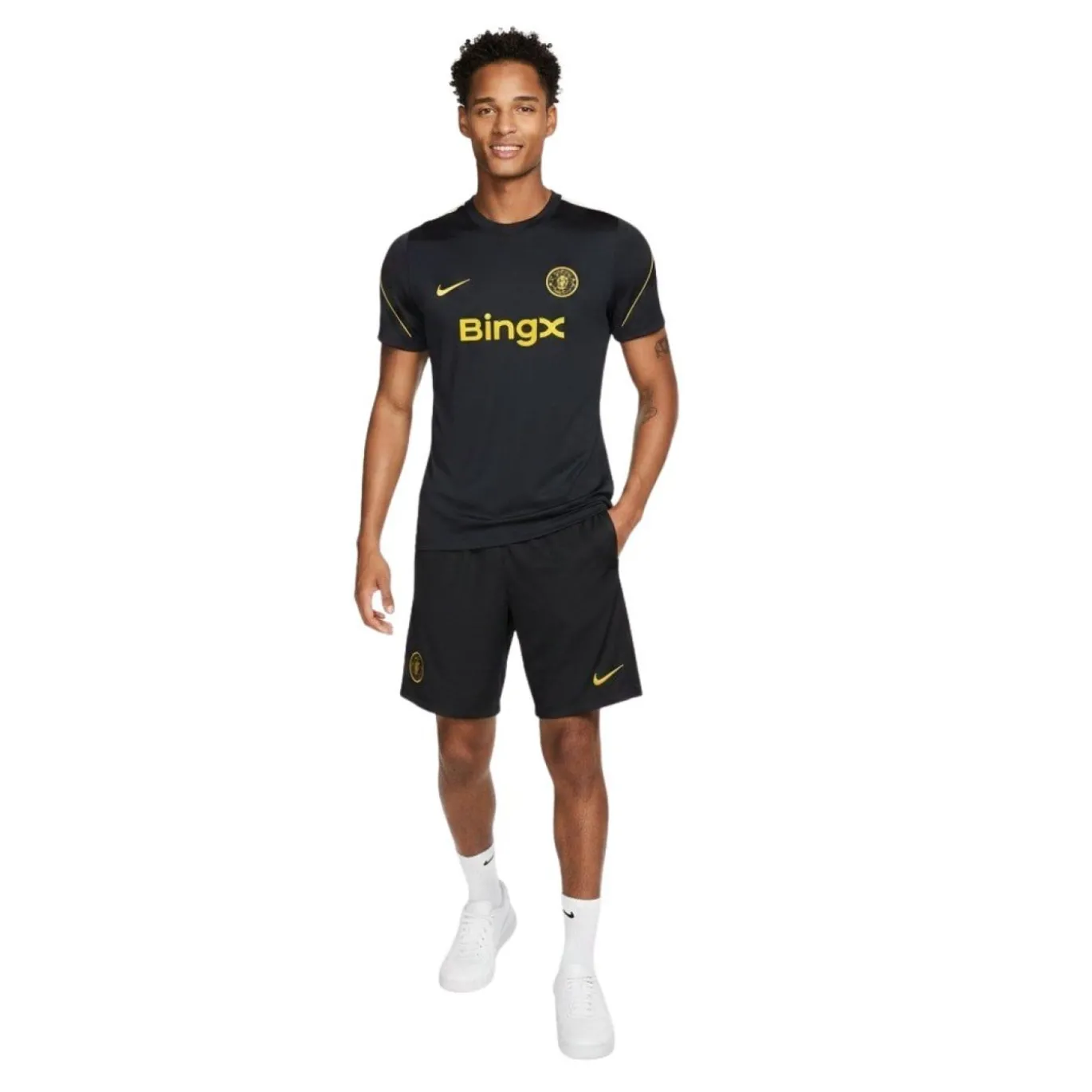 Nike Chelsea Strike Trainingsset 2026-2027 Donkerblauw Goudgeel Wit