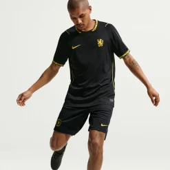 Nike Chelsea Strike Trainingsbroekje 2026-2027 Donkerblauw Wit Goudgeel
