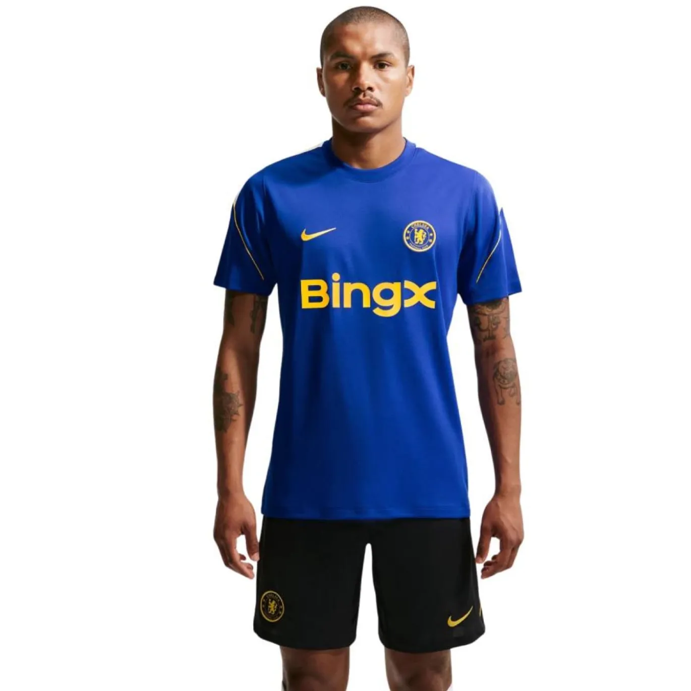 Nike Chelsea Strike Trainingsshirt 2026-2027 Blauw Goudgeel Wit