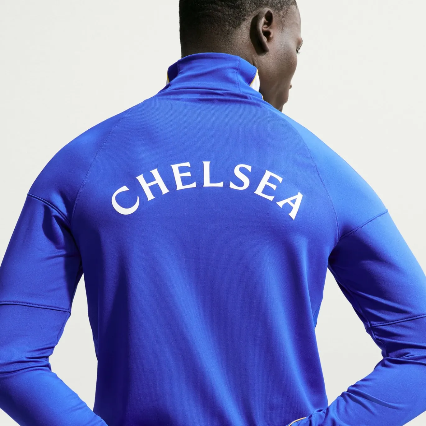 Nike Chelsea Strike Trainingspak 1/4-Zip 2026-2027 Blauw Donkerblauw Goudgeel