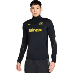 Nike Chelsea Strike Trainingspak 1/4-Zip 2026-2027 Donkerblauw Wit Goudgeel
