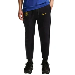 Nike Chelsea Tech Fleece Joggingbroek 2026-2027 Zwart Goudgeel