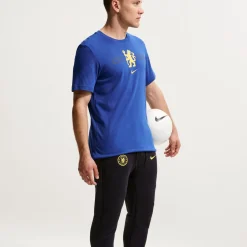 Nike Chelsea Tech Fleece Joggingbroek 2026-2027 Zwart Goudgeel