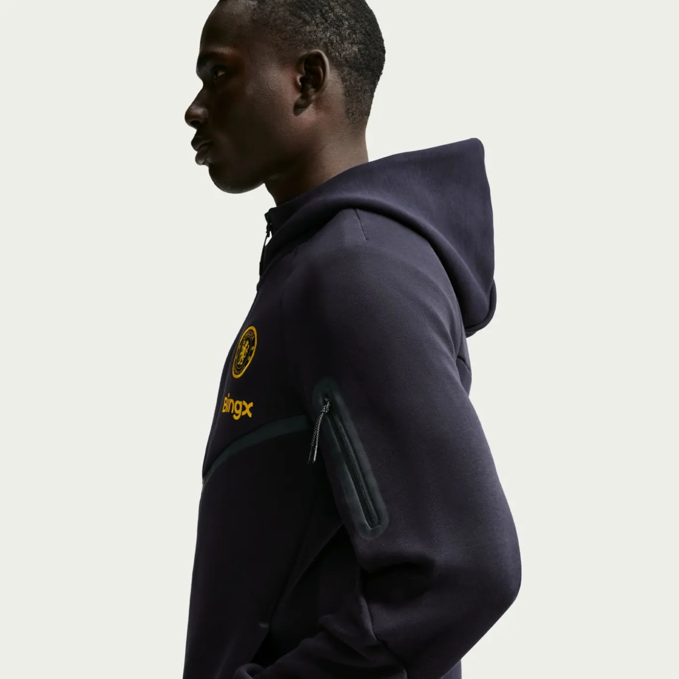 Nike Chelsea Tech Fleece Vest 2026-2027 Zwart Goudgeel