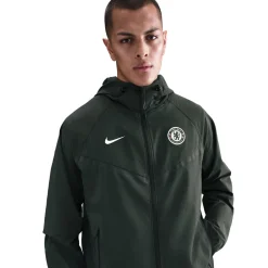 Nike Chelsea Tech Windrunner Jack Woven 2025-2026 Donkergroen Antraciet