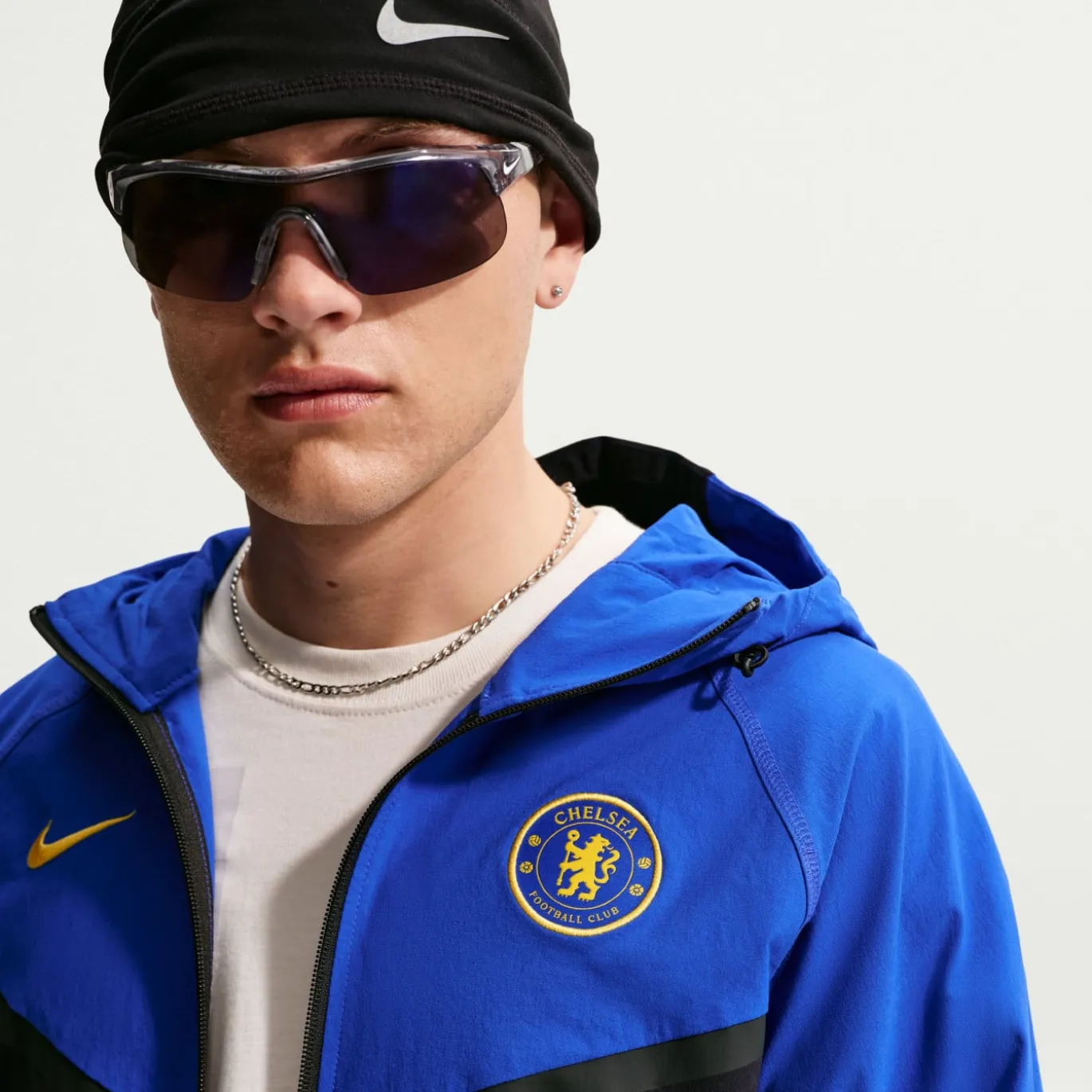 Nike Chelsea Tech Woven Jack Blauw Donkerblauw Goudgeel