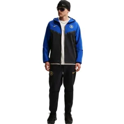 Nike Chelsea Tech Woven Trainingspak 2026-2027 Blauw Donkerblauw Goudgeel
