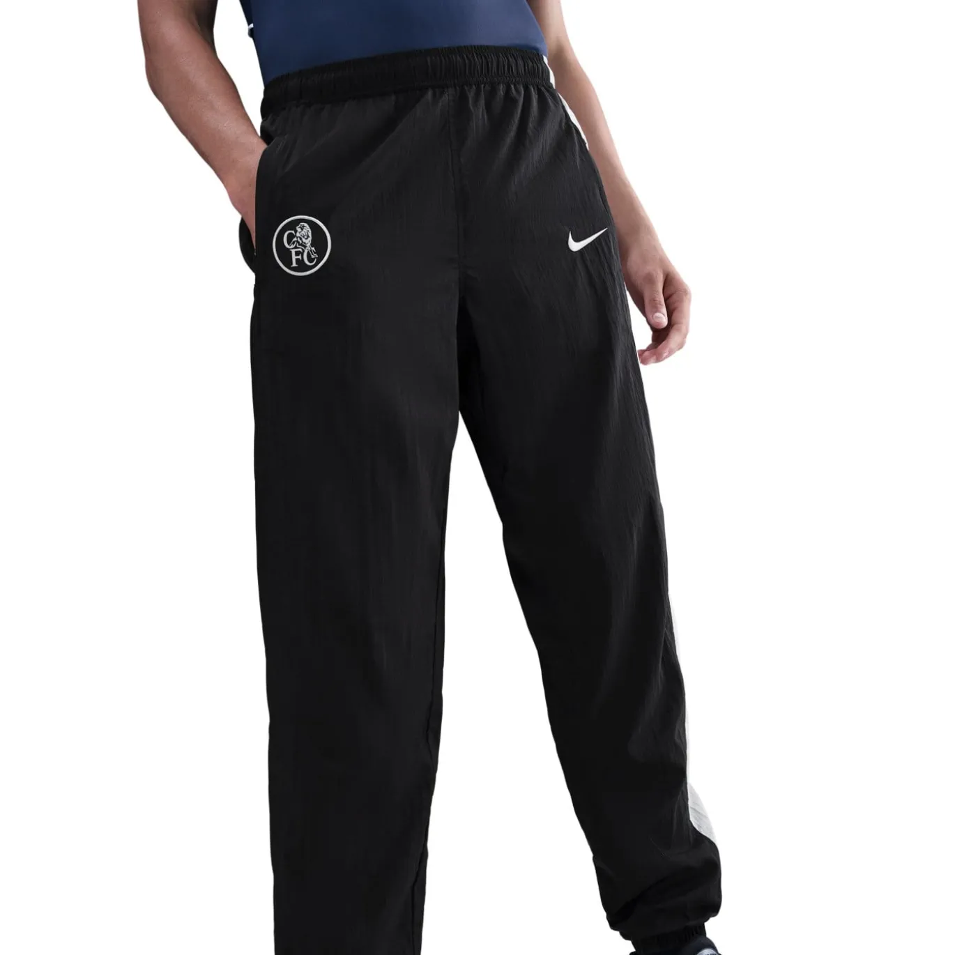 Nike Chelsea Total 90 Crew Woven Trainingspak 2025-2026 Zwart Wit