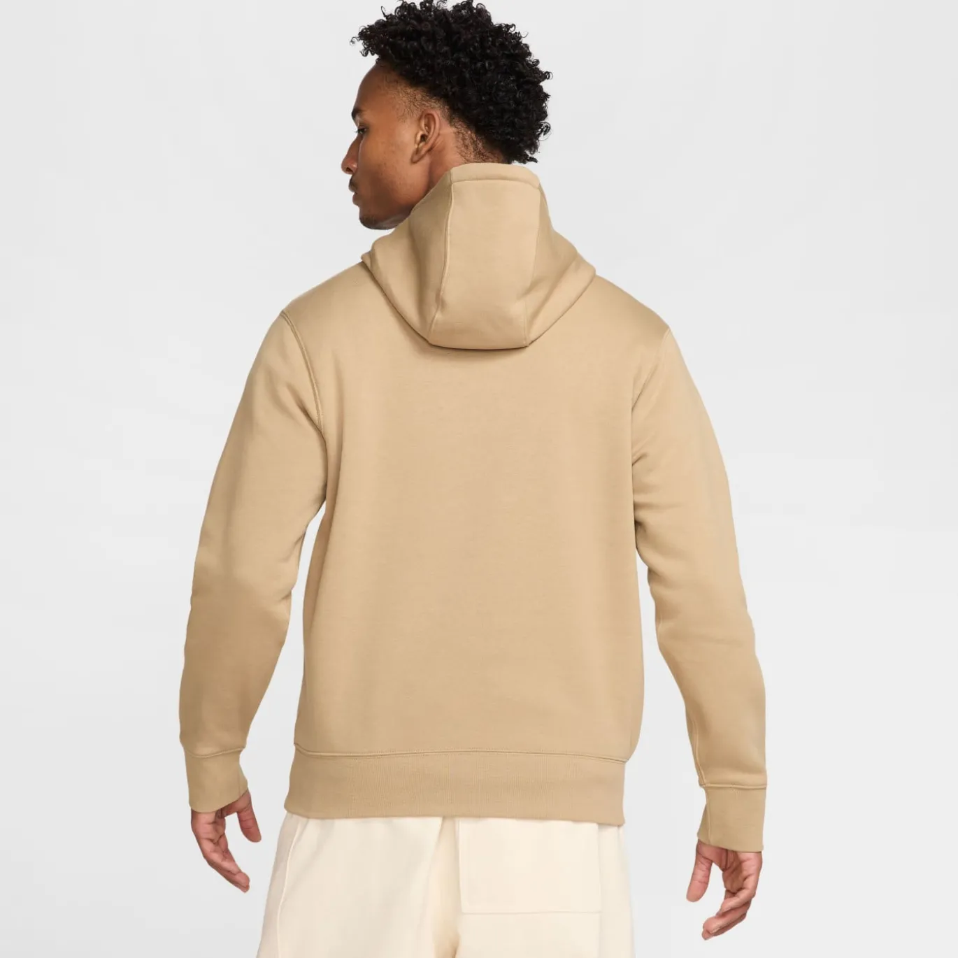 Nike Club Fleece Hoodie Beige Wit