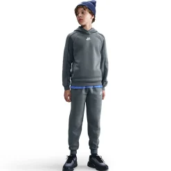 Nike Club Fleece Sportswear Trainingspak Hooded Kids Donkergrijs Wit