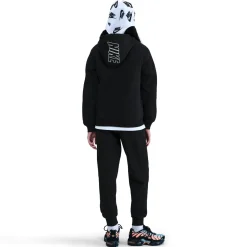 Nike Club Fleece Sportswear Trainingspak Hooded Kids Zwart Wit