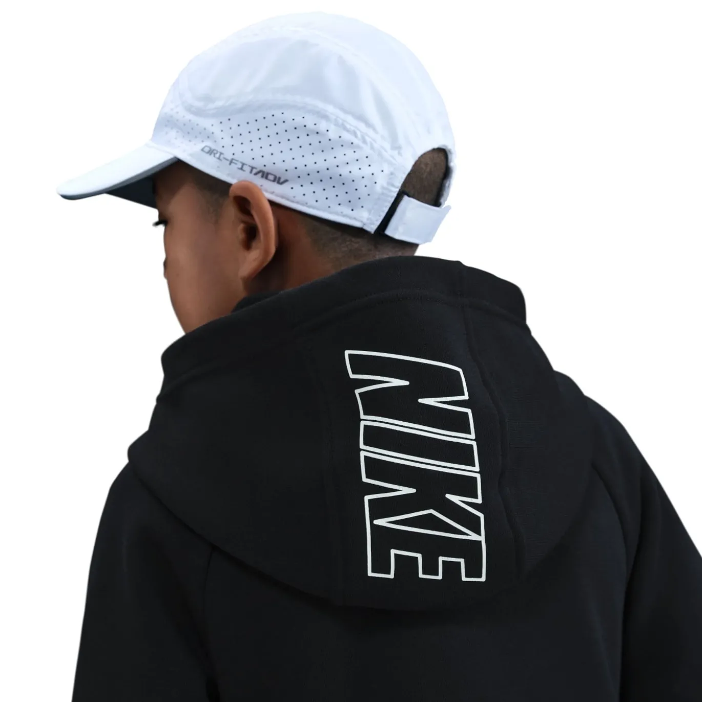Nike Club Fleece Sportswear Trainingspak Hooded Kids Zwart Wit