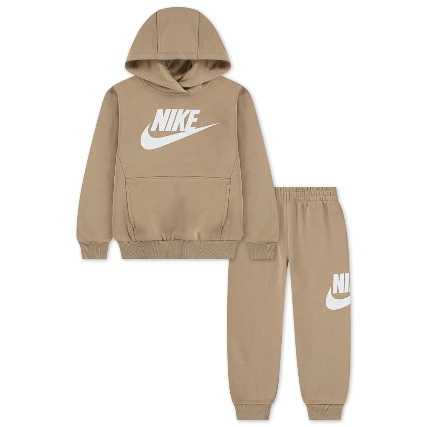 Nike Club Fleece Trainingspak Hooded Peuters/Kleuters Beige Wit