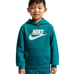 Nike Club Fleece Trainingspak Hooded Peuters/Kleuters Blauwgroen Wit